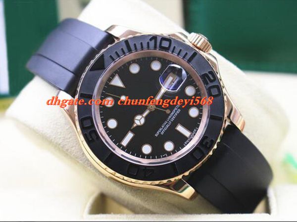 

fashion luxury 2836 movement everose gold ceramic 116655 - unworn with box and papers 40mm automatic movement men watches quality, Slivery;brown