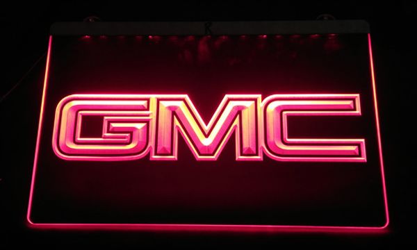 

LS2497-р GMC неоновый свет Вход Decor Бесплатная доставка Dropshipping оптом 6 цветов на выбор
