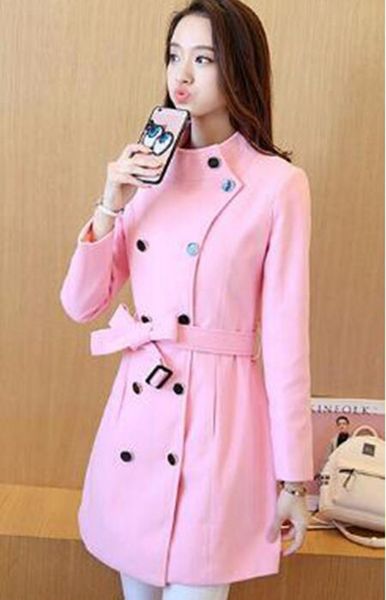

women in the spring and autumn period and the han edition of high-grade double-breasted trench coat long cloth / s, Black