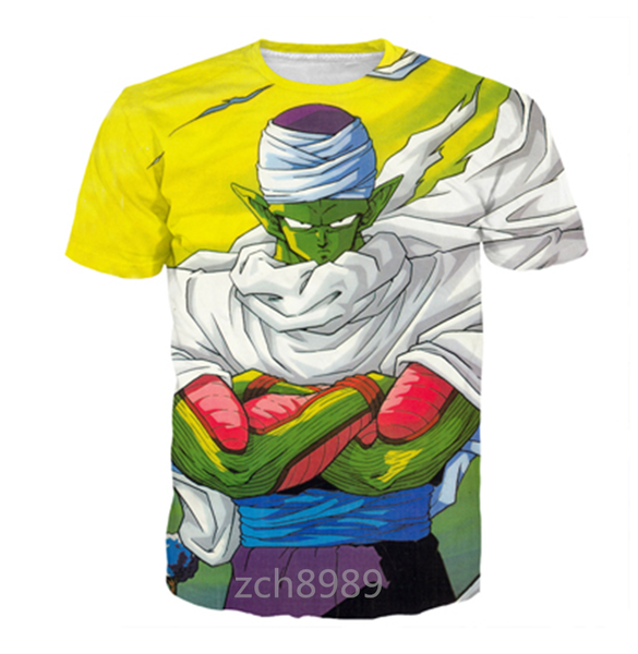

прохладный аниме новые моды для мужчин / женщин супер saiyan пикколо летний стиль смешные унисекс 3d печати повседневная футболка s - - - 5x, White;black