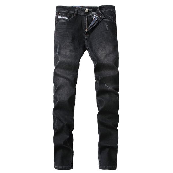 

wholesale- 2017 spring new arrival good quality black denim men basic style straight jeans for men moustache rip biker jeans 29-40, Blue