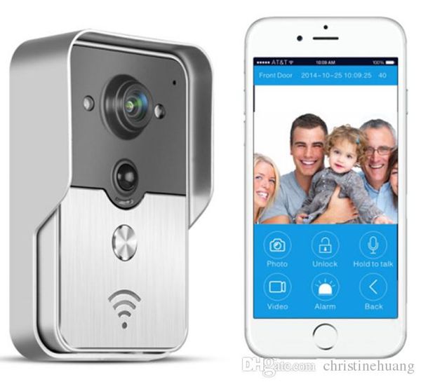 

wifi door phone doorbell peephole camera wireless intercom for android ios pda