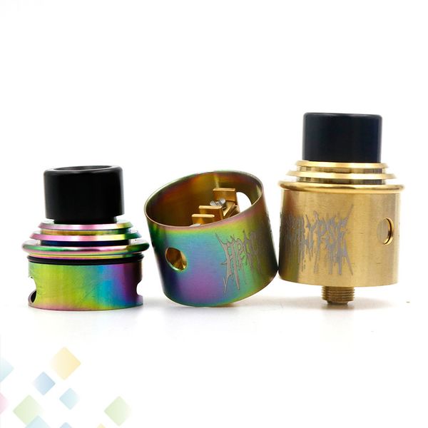 

Apocalypse GEN 2 RDA Clone Rebuildable Dripping Atomizers Adjustable Airflow Control 24mm PEEK Insulators 4 Colors Fit 510 Mod DHL Free
