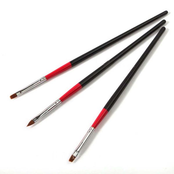 

3pcs/1set professional brushes nail tools kolinsky acrylic fashion nail art brush for manicure new nail tools, Yellow