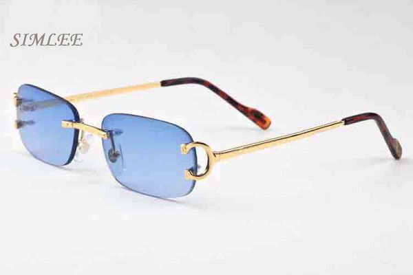 

2017 rimless sunglasses for men box buffalo horn glasses luxury with women designer sun clear lenses glasses come popular sungla mjxo, White;black