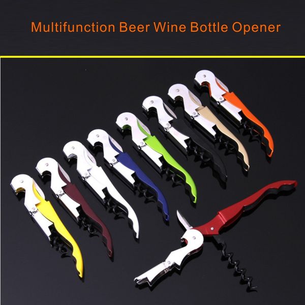 

multifunction waiter wine tool bottle opener sea horse corkscrew knife pulltap double hinged corkscrew