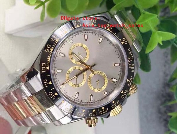 

Luxury watch 40mm men automatic watche black ceramic bezel gray dial 116523 valjoux movement men port no chronograph