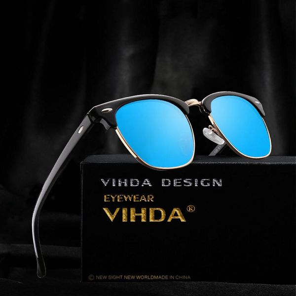 

wholesale-viahda polarized men women sunglasses classic brand sun glasses coating lens driving shades with original box, White;black