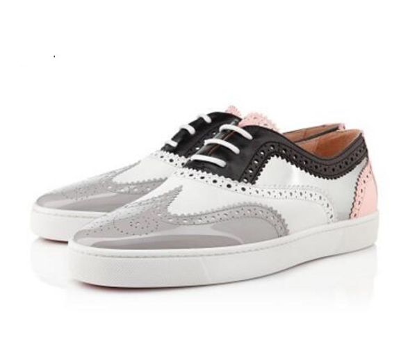 

designer red bottom men women sneaker shoes luxury party wedding dress shoes,genuine leather lace-up women casual walking flats shoes, Black