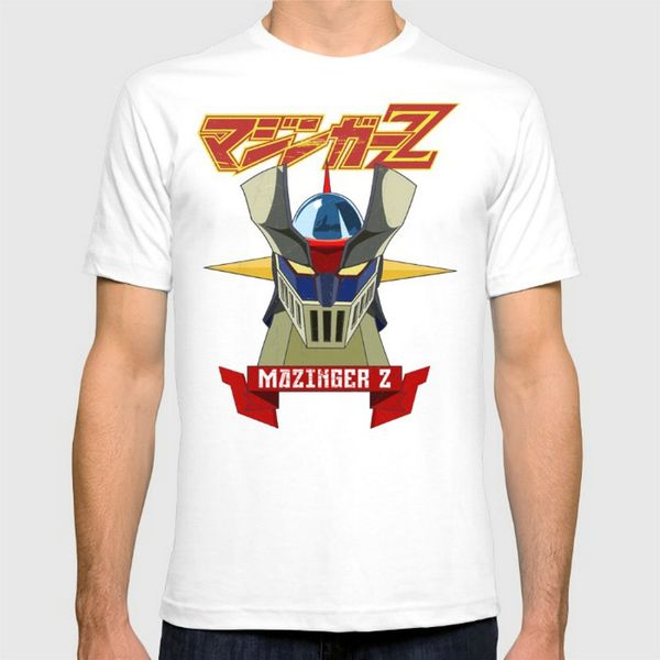 

mazinger z new fashion man t-shirt cotton o neck mens short sleeve mens tshirt male tees wholesale, White;black