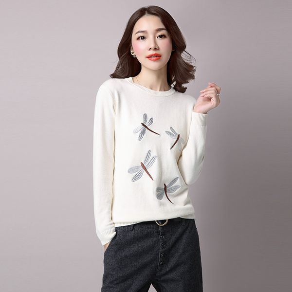 

wholesale- new fashion 2017 autumn winter for womens cashmere sweaters thick loose warm knitted sweet pullovers sweaters, White;black