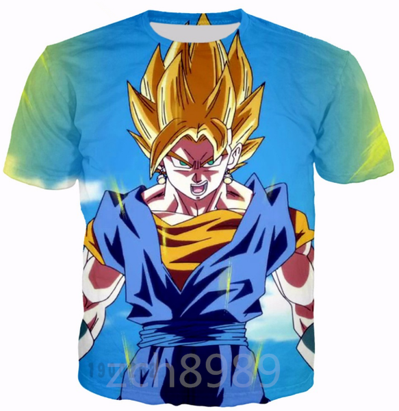 

аниме новые моды для мужчин / женщин dragon ball z гоку летний стиль смешные унисекс 3d печати повседневная футболка s - - - 5xl aa591, White;black