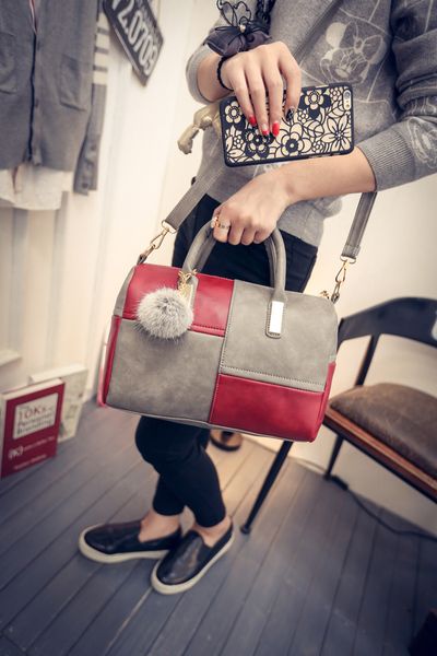 

2017 новый европейский поп стиль утилита все матч сумка леди мешок волос мяч орнамент цвет сумка сумка