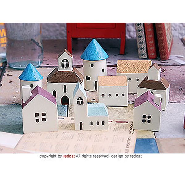 family home decoration novelty accessories love sea mini small houses micro view small house multi