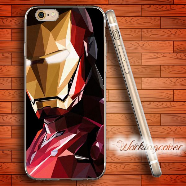 

fundas iron man soft clear tpu case for iphone 7 6 6s plus 5s se 5 5c 4s 4 case silicone cover