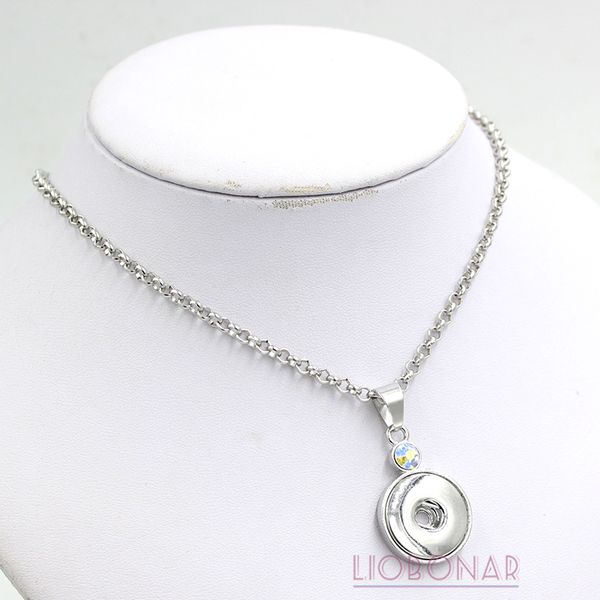 Collana con bottoni a pressione in cristallo AB Collana con ciondoli a scatto intercambiabili Misura 18mm Bottoni a pressione Gioielli fai da te Bijoux Collier