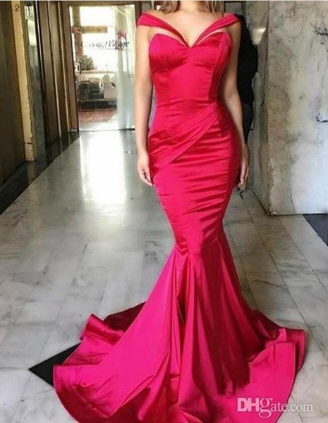

red evening gown sweetheart pleats mermaid long formal prom party dresses 2017 fast shipping satin custom made vestido longo, Black