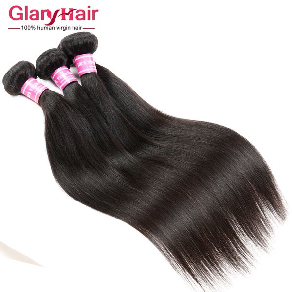 

8-30inch brazilian straight hair weaves 4bundles brazilian human hair bundles 7a grade 100% uprocessed brazilian straight human hair weaves, Black