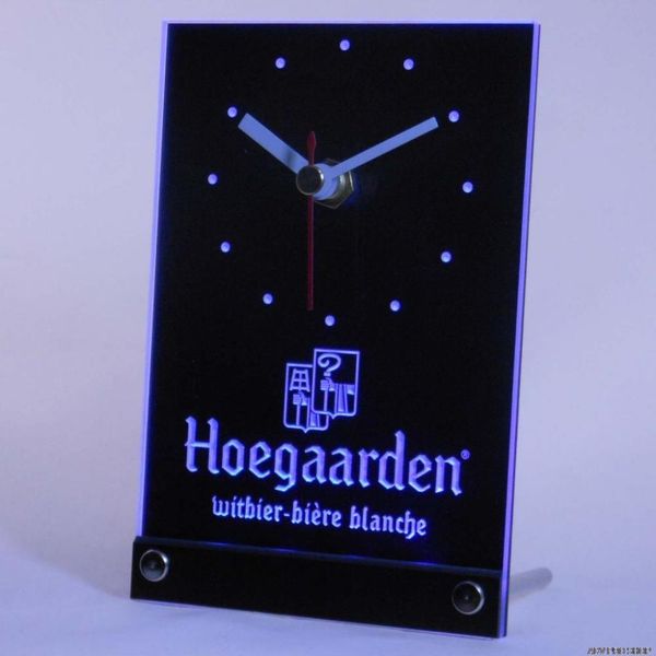 

wholesale- tnc0122 hoegaarden belgium beer bar table desk 3d led clock