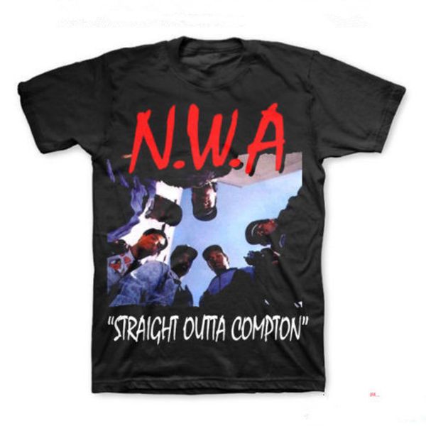 

wholesale- nwa (n.w.a.) straight outta compton t-shirt hip-hop rap tee shirt 2 style s-3xl, White;black
