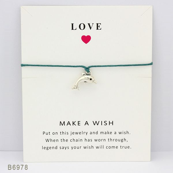 

Silver Tone Dolphins Charm Bracelets & Bangles Best Gifts For Women Girls Adjustable Friendship Statement Jewelry Card