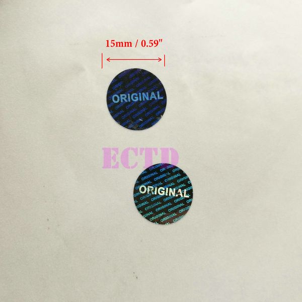 

1000pcs laser hologram original sticker 15mm round security tamper evident warranty anti-fake stickers