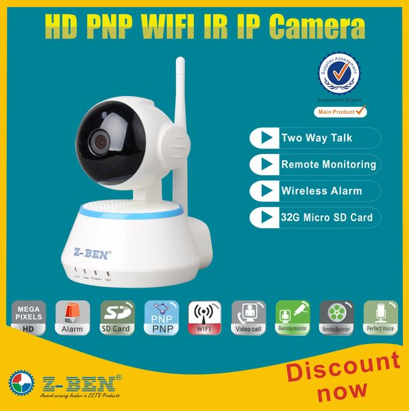 ZBEN HD 720P Wireless IP Camera IPDH09 Wifi Onvif Videosorveglianza Sicurezza Baby Monitor Z-BEN IP Baby Camera Infrarossi IR