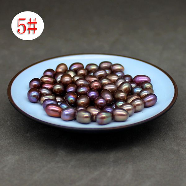 

wholesale natural freshwater loose pearl various colors 6-8mm oval pearl romantic birthday gift