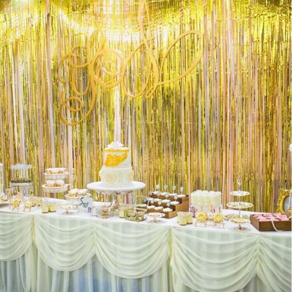 New Colorful Ribbon Wedding Birthday Party Backdrop Centerpieces Decoration Wall Layout Tassels For Christmas Event Supplies Holiday Party Decorations