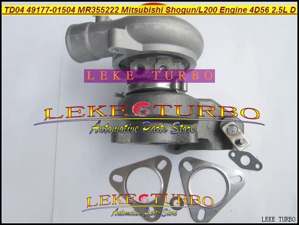 TD04 49177-01504 49177 01504 4917701504 MR355222 Turbina Turbo Turbocompressore Per Mitsubishi L200 Shogun 4D56 2.5L raffreddato ad acqua