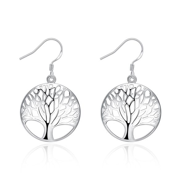 

925 silver life tree dangle earrings tree of life earrings korean fashion women ear cuff stud earrings jewelry lknspce738