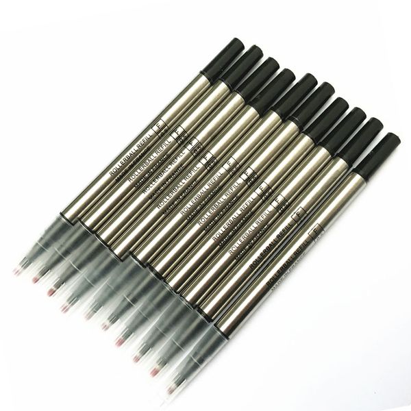 Kostenloser Versand 10 Teile/los 0,5mm Roller Stift Mine Design Gute Qualität Schwarz Rollerball Stift Tinte Mine für Geschenk Schule büro Lieferanten