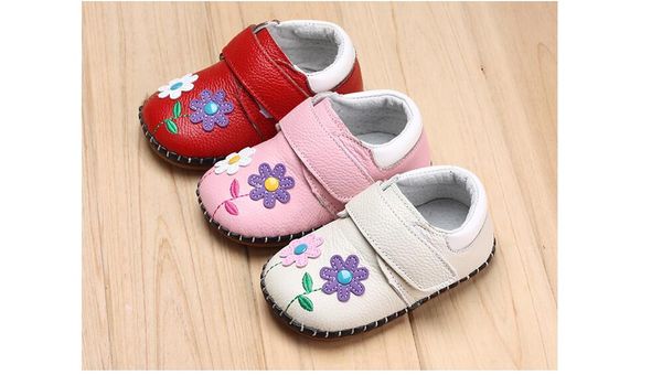 

new flowers baby shoes soft breathable first walkers spring autumn baby moccasins antislip baby girl shoes, Black;red