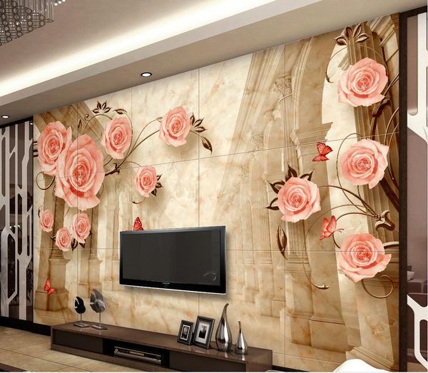 

european style beautiful minimalist stone tv sofa background wall mural 3d wallpaper 3d wall papers for tv backdrop