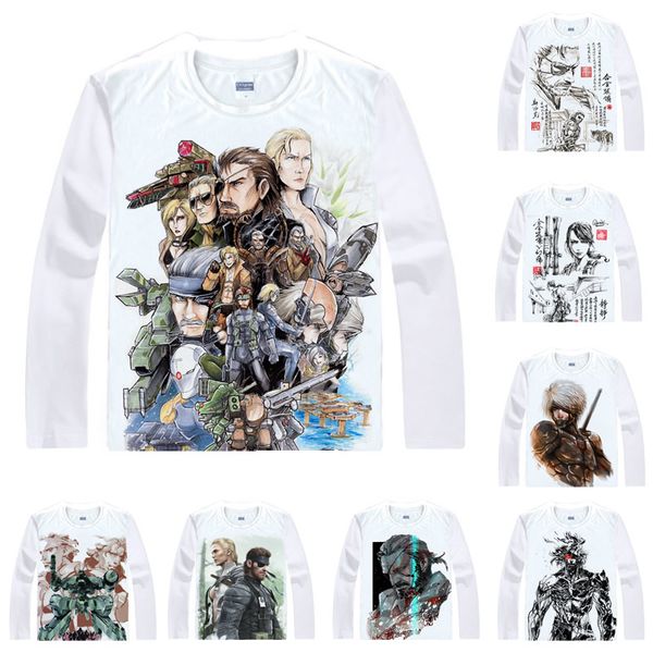 

anime shirt metal gear rising revengeance t-shirts multi-style long sleeve metal gear solid 5 zandatsu cosplay motivs kawaii shirts, White;black