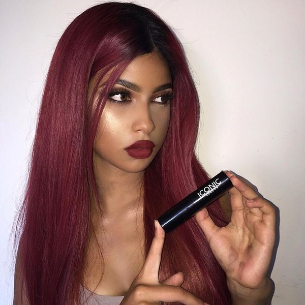 1bt99j Human Hair Wig Dark Root Ombre Red Human Hair Wig For Black