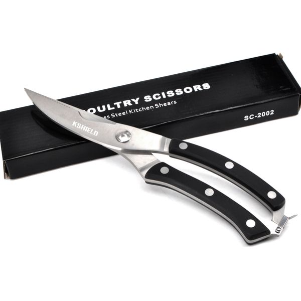 Finest Wood Handles Ultimate Kitchen Scissors Stainless Steel