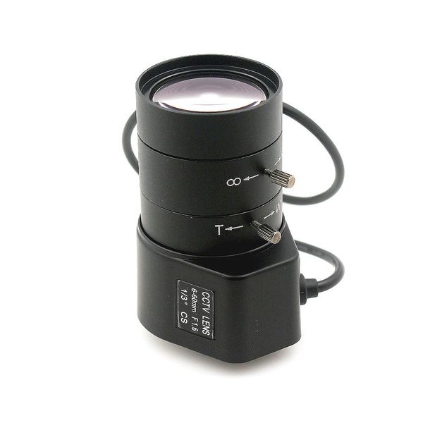 

6-60mm cs lens 1.3mp 1/3inch f1.6 cs mount dc auto iris varifocal ir cctv lens for box body camera