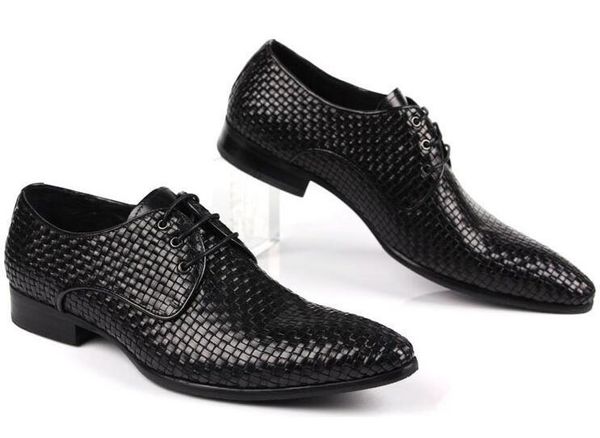 2017 Erkekler Elbise Ayakkabı Tasarımcısı Örgülü Erkekler Loafer'lar Üst Sınıf Hakiki Deri Lüks Moda Rahat Erkek Ayakkabı Boyutu 39-44