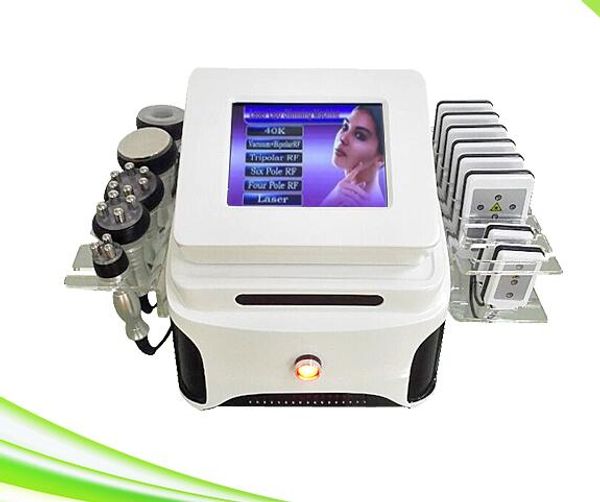 

6 in 1 sixpolar rf tripolar rf vacuum bipolar rf lipolaser cavitation lipo laser weight loss beauty machine