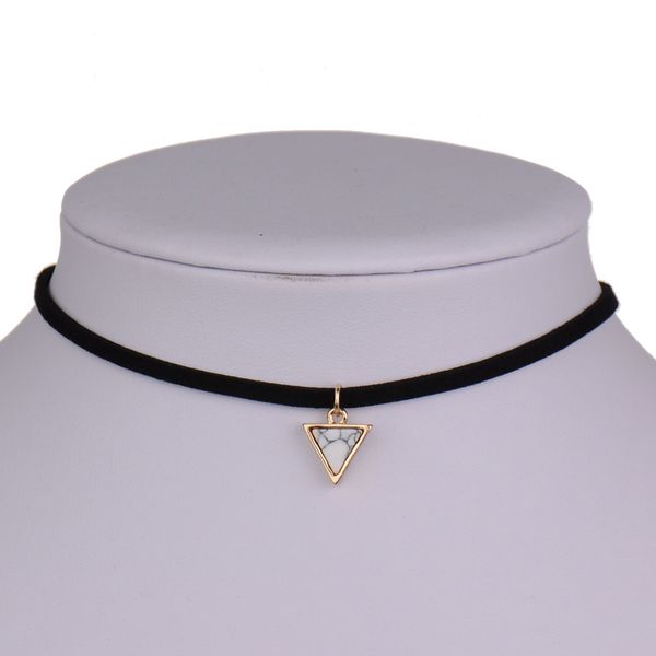 

wholesale- modyle 2017 new fashion velvet suede choker necklace gold-color black rectangle pendant vintage woman gift hot, Silver