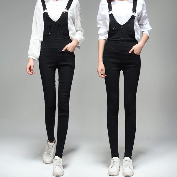 

korean style women's boots and trousers and pants in front of the spring show skinny skinny jeans student braces pencil, Blue