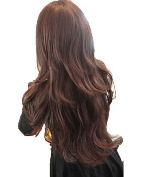 

Women Girls Natrual Long Wavy Full Head Wig For Cosutme Party Cosplay Black Light Brown Dark Brown 68 Cm Synthetic Hair Wigs