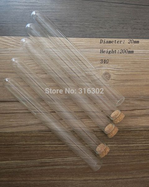 

24pcs/lot Glass Tube With Cork Glass Container Test Glass Tube 20*200mm