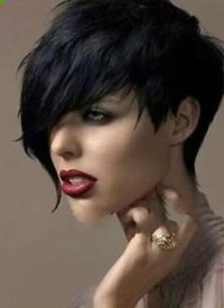 2020 Fashion Sexy Women Lady Girls Short Black Ladies Short Hair