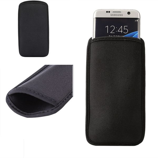 Luxo universal preto phone case bolso à prova d 'água multi função wallet case capa para iphone samsung