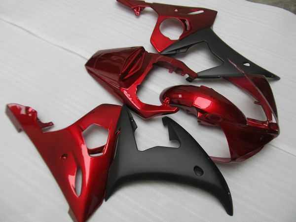 Kit de justo de carroçaria para Yamaha YZF R6 03 04 05 Vinho Vermelho Feiras pretas definir YZF R6 2003-2005 OT09