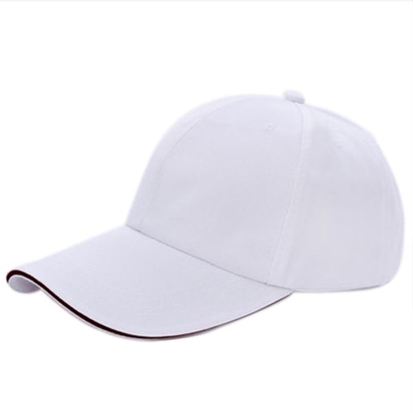 

wholesale- fs plain baseball cap mens ladies hat summer-white, Black;white