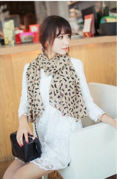 

60 шт. мода кошка шарф для женщин платок муфельной проектирует шарф для девочки, бесплатная доставка, Blue;gray