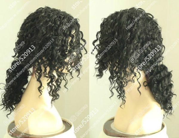 Michael Jackson Black Screws Black Hair Short Hair Pigtail Wig